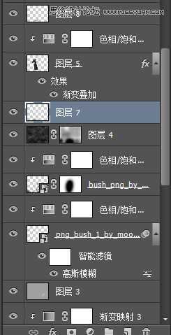 ‘Photoshop合成恐怖效果的森林人像场景‘