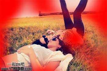 ‘Photoshop调出外景人物图片柔美的紫红色‘