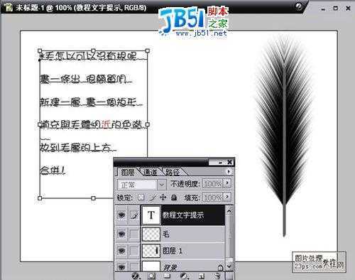巧用Photoshop滤镜制作羽毛花