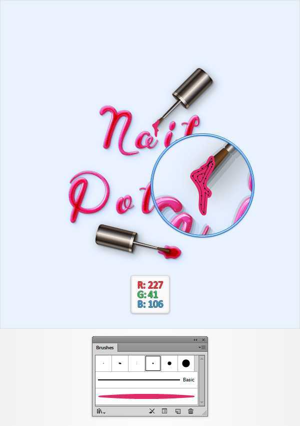 ‘PS创建一个神话般的指甲油文字效果技巧详介‘