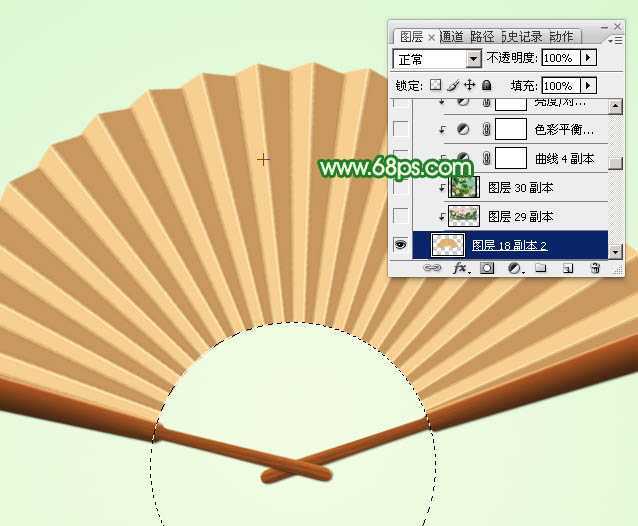 ‘Photoshop设计制作夏日清凉的水墨油纸扇‘