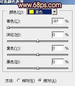 ‘Photoshop将绿色外景人物图片调成柔和的橙黄色‘