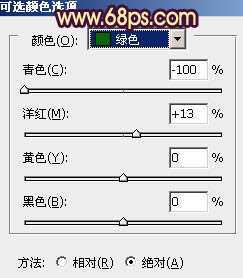 ‘Photoshop将绿色外景人物图片调成柔和的橙黄色‘