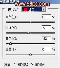 ‘Photoshop将绿色外景人物图片调成柔和的橙黄色‘