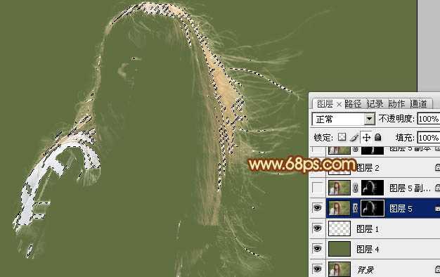 ‘photoshop利用抽出及通道工具完美的抠出头发散乱的外景人物‘