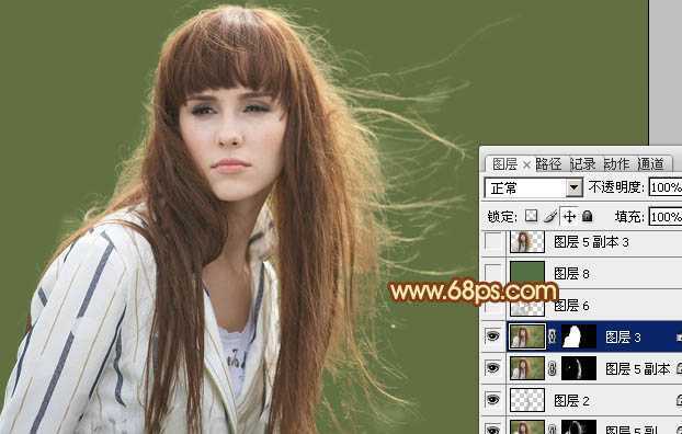 ‘photoshop利用抽出及通道工具完美的抠出头发散乱的外景人物‘