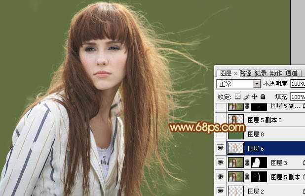 ‘photoshop利用抽出及通道工具完美的抠出头发散乱的外景人物‘
