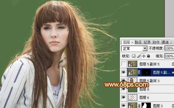 ‘photoshop利用抽出及通道工具完美的抠出头发散乱的外景人物‘