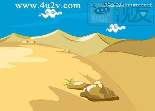 Flash绘制卡通风格的石头和山脉,PS教程,思缘教程网