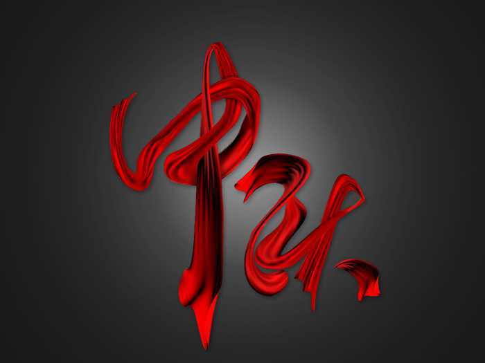 ‘Photoshop教你制作喜庆大红色中秋飘带字‘