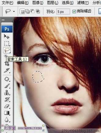 ‘Photoshop为多斑的人物图片快速美肤的磨皮教程‘