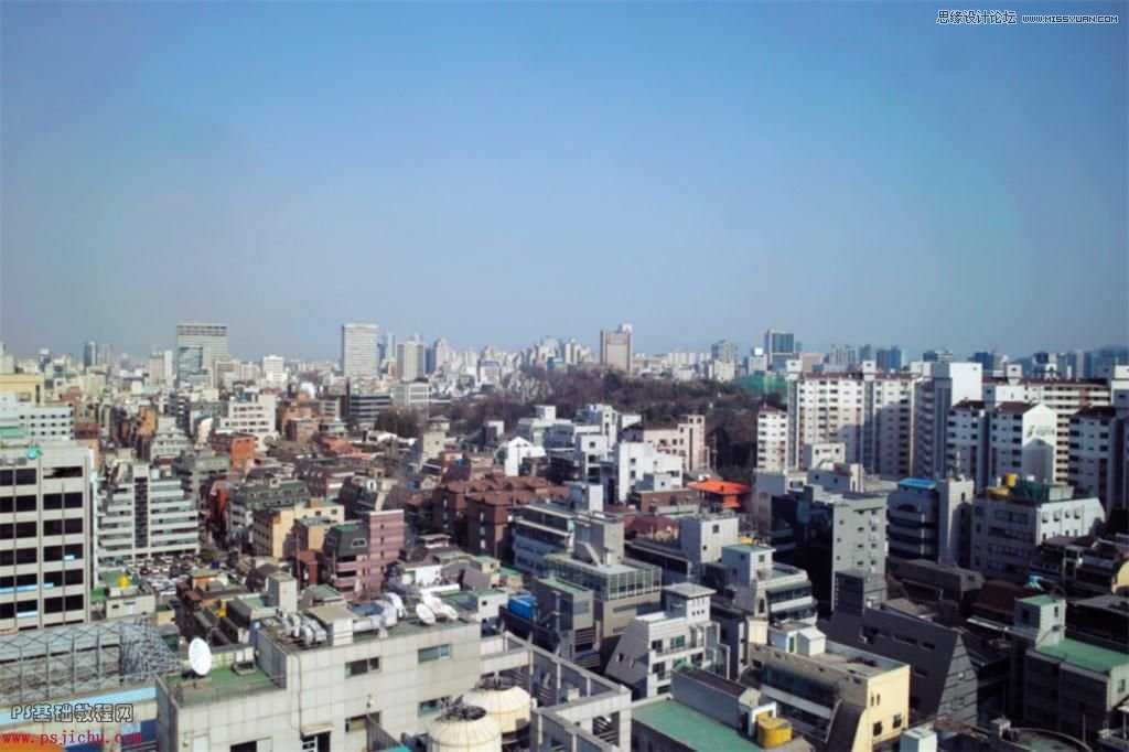‘Photoshop调出通透清新的城市照片色调‘