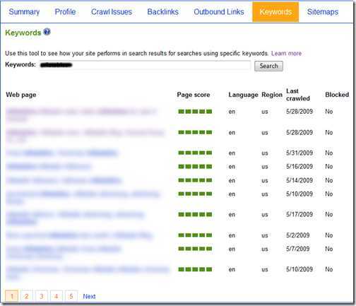 Keywords - Webmaster Tools - Bing_1244105296171