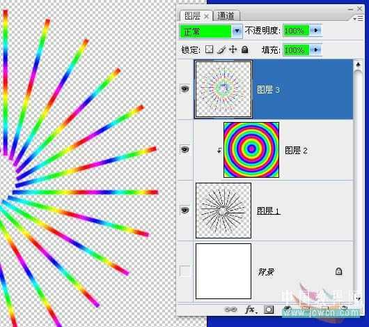‘Photoshop放射的霓虹灯GIF动画效果‘