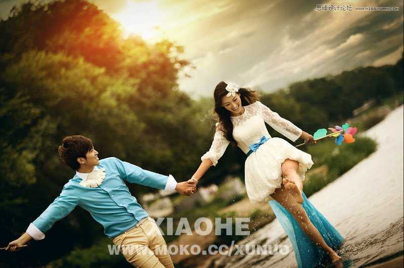 ‘使用Photoshop调出夕阳下逆光风格的婚片图文教程‘