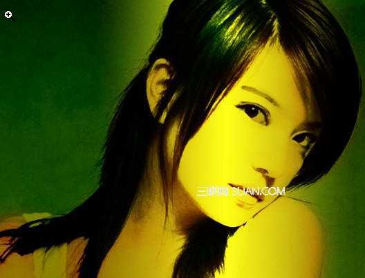 ‘Photoshop快速将明星照片打造浪漫温馨青黄色效果‘