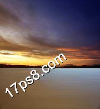 ‘photoshop简单合成漂亮的海边日出场景效果‘
