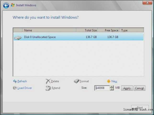 该图形显示了 Windows "Altering Partition Information"（更改分区信息）页面。