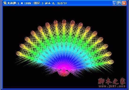 ‘教你如何用PS造作漂亮的彩色羽毛扇‘
