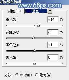 ‘Photoshop为树边的女孩增加流行的淡调青蓝色‘