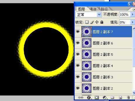 ‘Photoshop打造超酷的旋转光粒动画‘