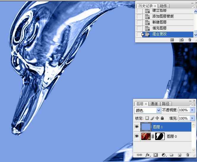 ‘photoshop通过计算选区抠出透明玻璃冰雕换背景教程‘