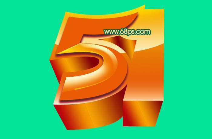‘Photoshop打造超酷的五一黄金立体字效果‘