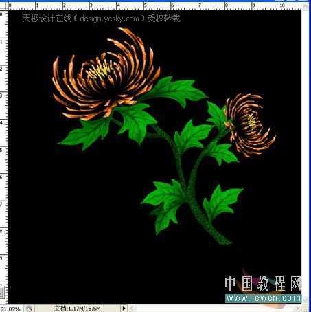 用Photoshop滤镜巧妙绘制艳丽菊花_脚本之家jb51.net转载
