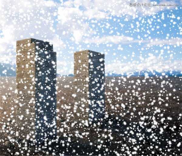 ‘Photoshop给图片加上逼真的漫天飞舞大雪效果图‘