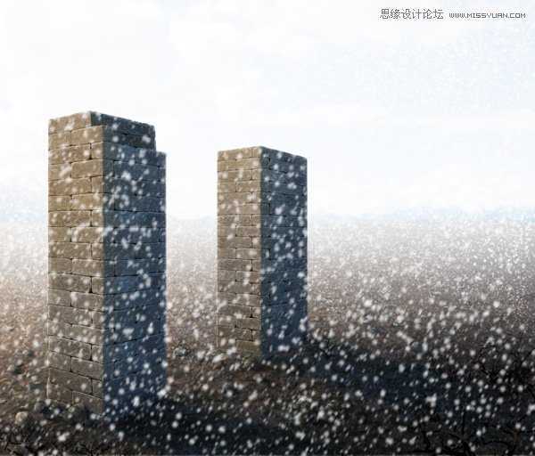 ‘Photoshop给图片加上逼真的漫天飞舞大雪效果图‘