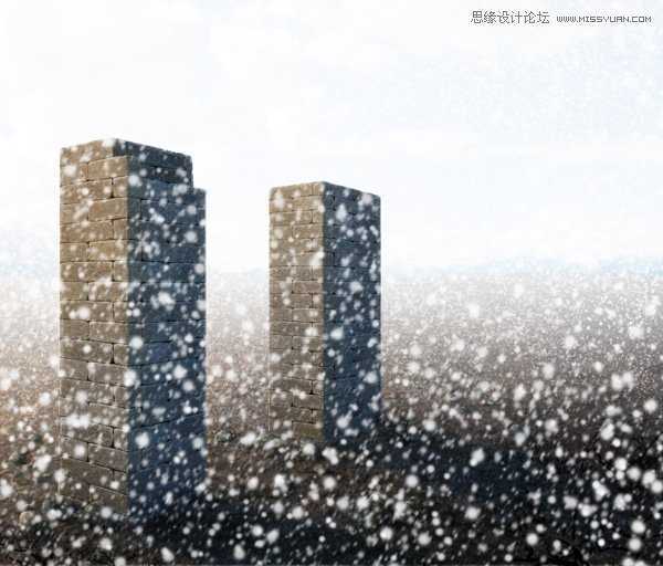 ‘Photoshop给图片加上逼真的漫天飞舞大雪效果图‘