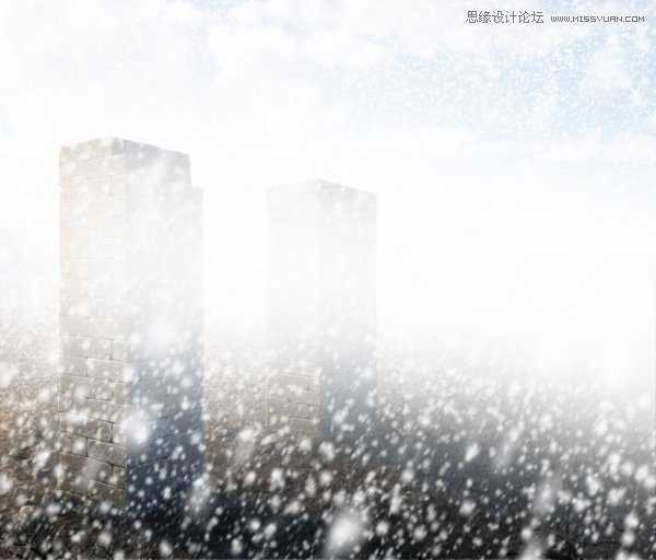 ‘Photoshop给图片加上逼真的漫天飞舞大雪效果图‘
