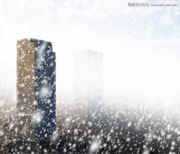‘Photoshop给图片加上逼真的漫天飞舞大雪效果图‘