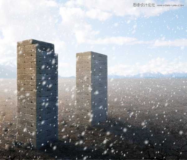 ‘Photoshop给图片加上逼真的漫天飞舞大雪效果图‘
