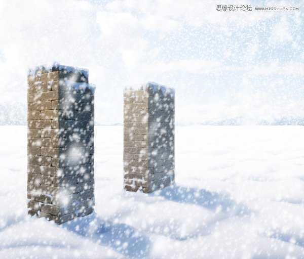 ‘Photoshop给图片加上逼真的漫天飞舞大雪效果图‘