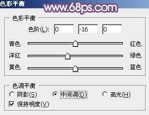 ‘Photoshop为草地上的美女调制明快的秋季蓝黄色‘