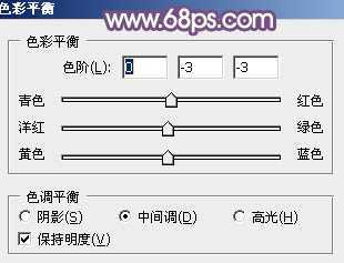 ‘Photoshop为草地上的美女调制明快的秋季蓝黄色‘