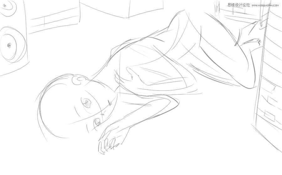 Painter绘制卡通风格的插画女孩,PS教程,思缘教程网