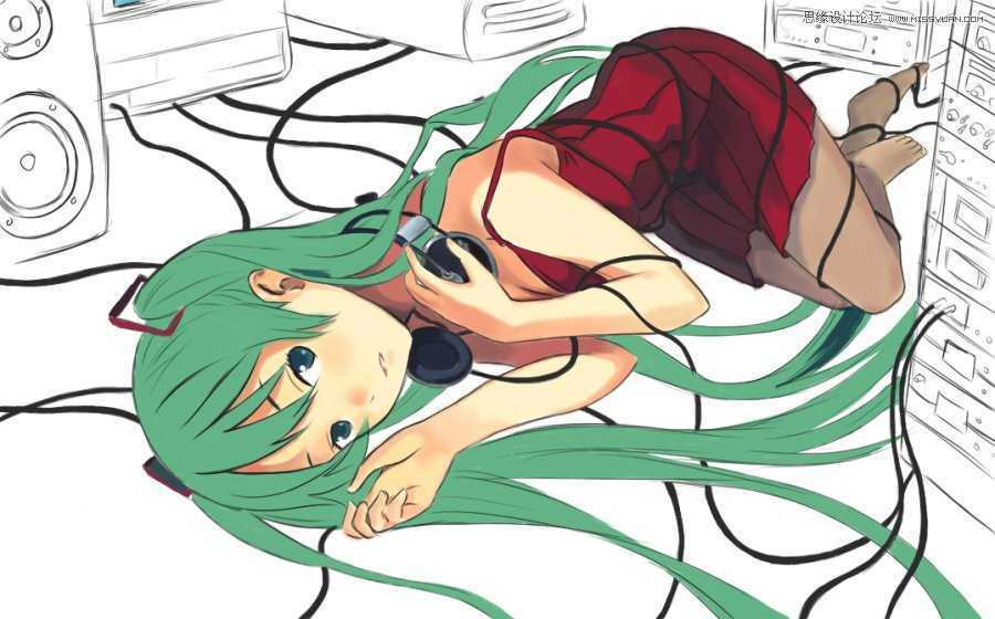 Painter绘制卡通风格的插画女孩,PS教程,思缘教程网