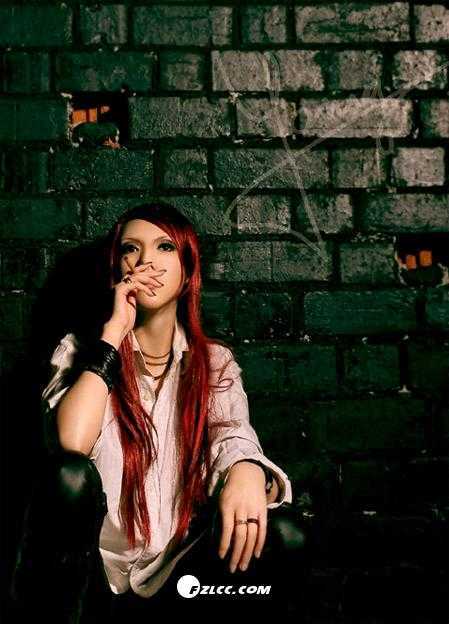 ‘photoshop合成制作出PUNK颓废美女海报效果‘