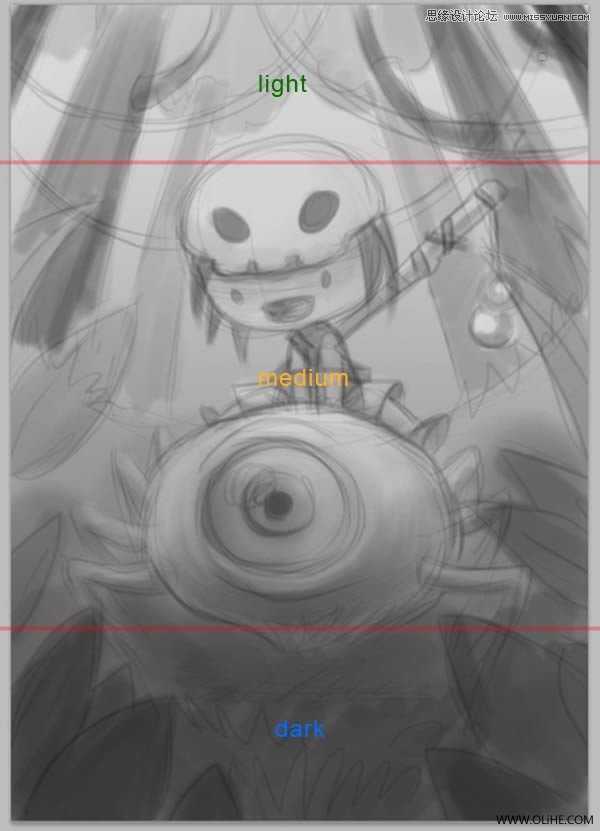 ‘Photoshop绘制一幅骑在宠物蜘蛛上的孩子奇幻插画教程‘