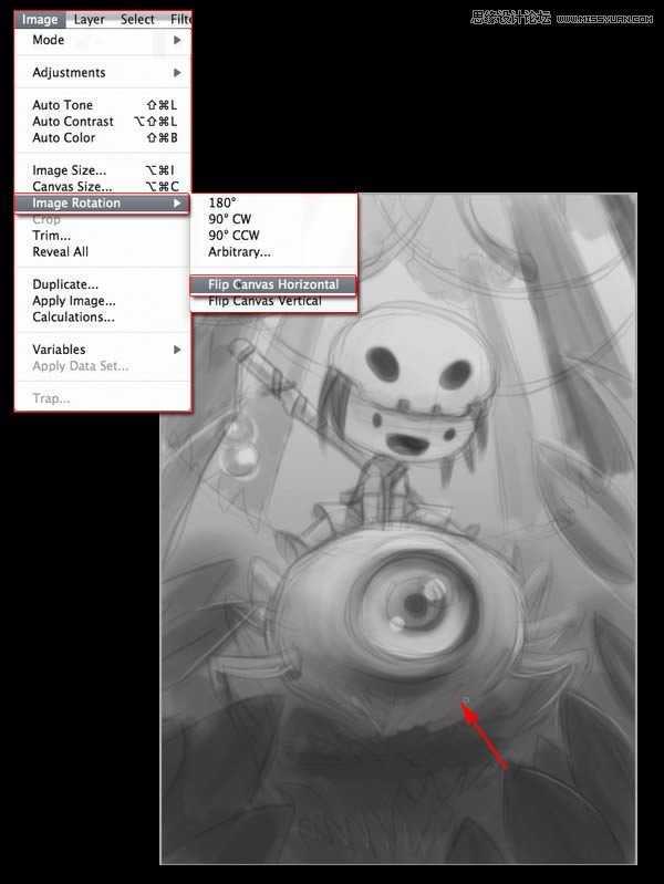 ‘Photoshop绘制一幅骑在宠物蜘蛛上的孩子奇幻插画教程‘