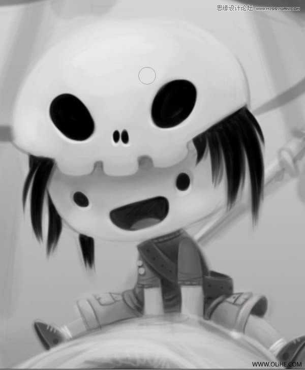 ‘Photoshop绘制一幅骑在宠物蜘蛛上的孩子奇幻插画教程‘