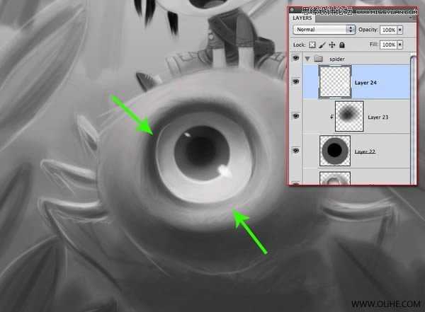 ‘Photoshop绘制一幅骑在宠物蜘蛛上的孩子奇幻插画教程‘