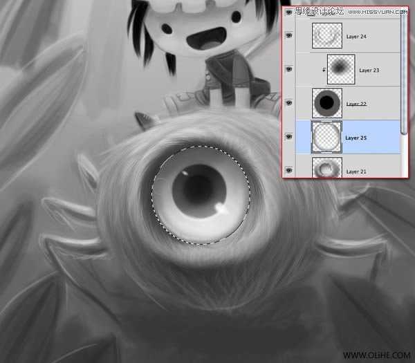 ‘Photoshop绘制一幅骑在宠物蜘蛛上的孩子奇幻插画教程‘