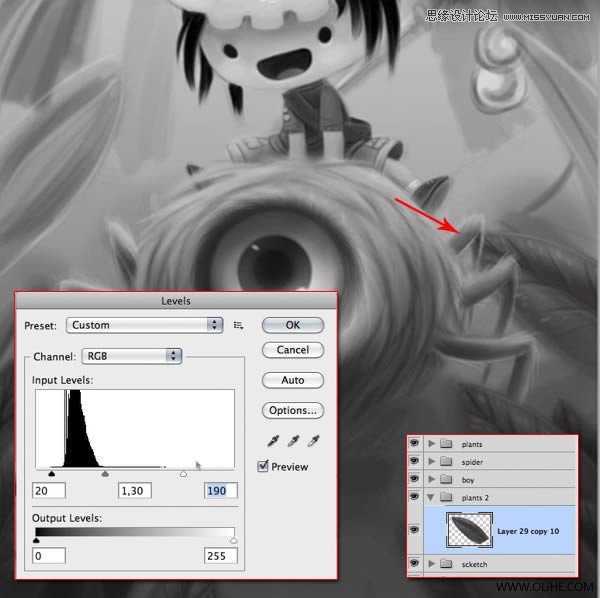 ‘Photoshop绘制一幅骑在宠物蜘蛛上的孩子奇幻插画教程‘