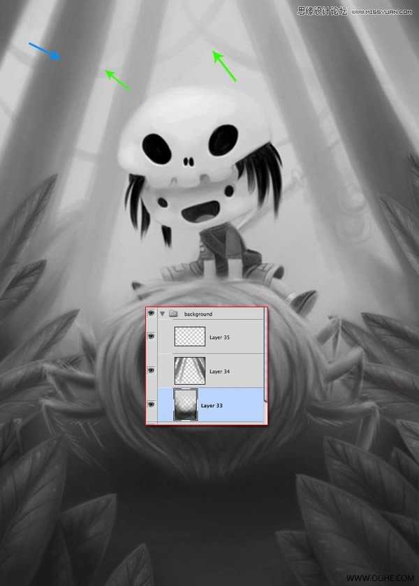 ‘Photoshop绘制一幅骑在宠物蜘蛛上的孩子奇幻插画教程‘