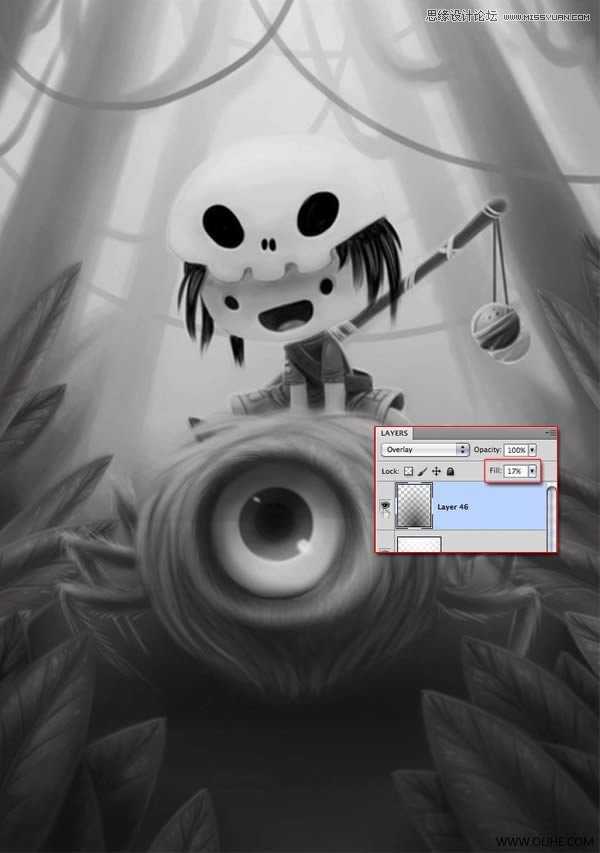 ‘Photoshop绘制一幅骑在宠物蜘蛛上的孩子奇幻插画教程‘