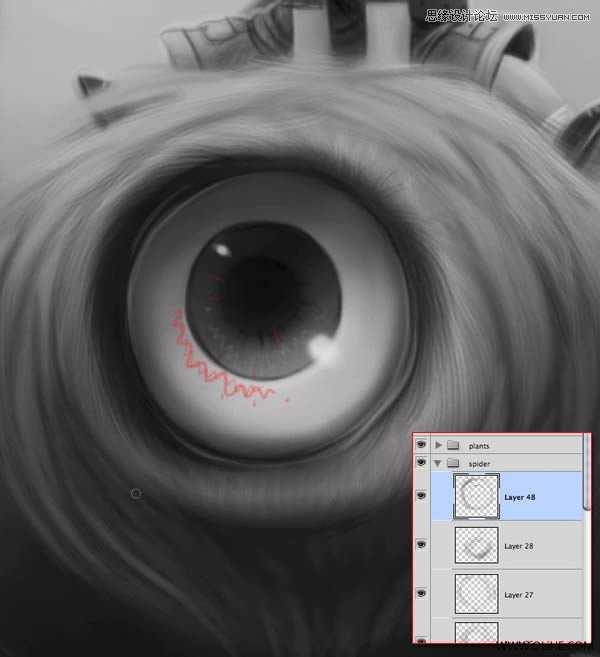 ‘Photoshop绘制一幅骑在宠物蜘蛛上的孩子奇幻插画教程‘