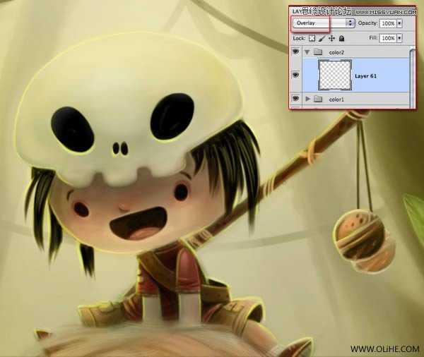 ‘Photoshop绘制一幅骑在宠物蜘蛛上的孩子奇幻插画教程‘